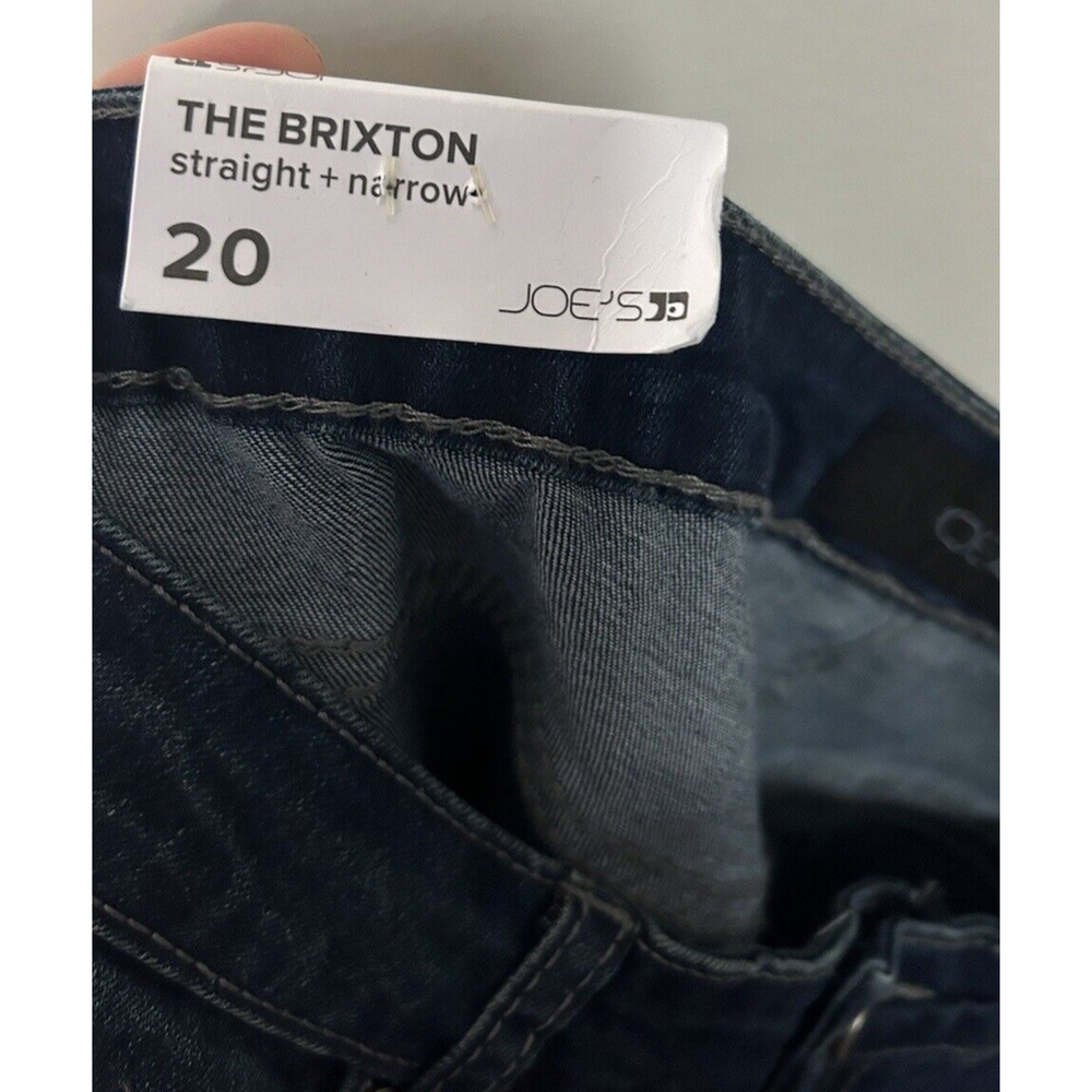 Joe's The Brixton Women's Blue Jeans Dark Wash Straight + Narrow SZ 20 / 34L NEW - Picture 7 of 7